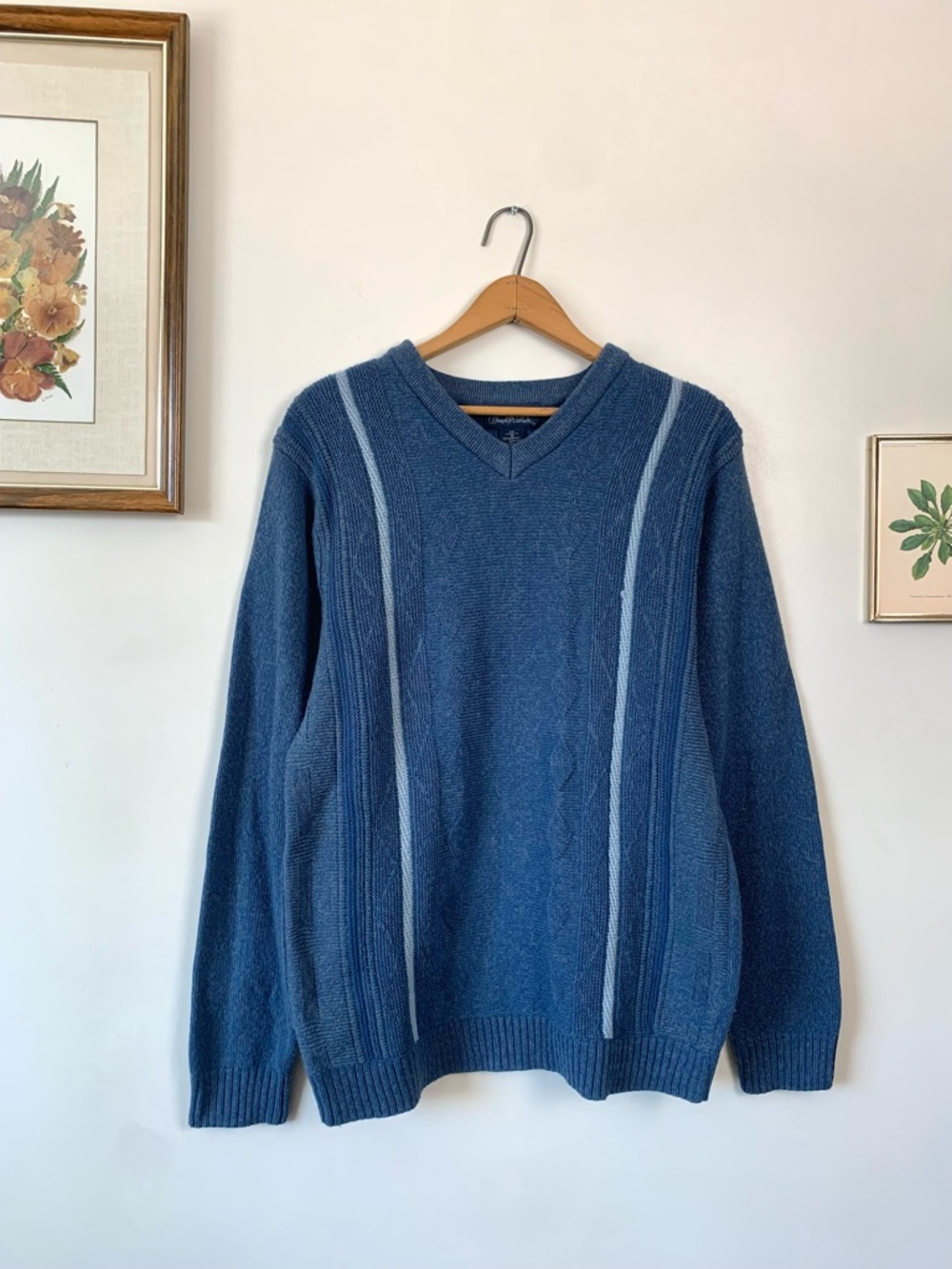 Vintage Arnold Palmer Wool Blend Blue Vneck Sweater